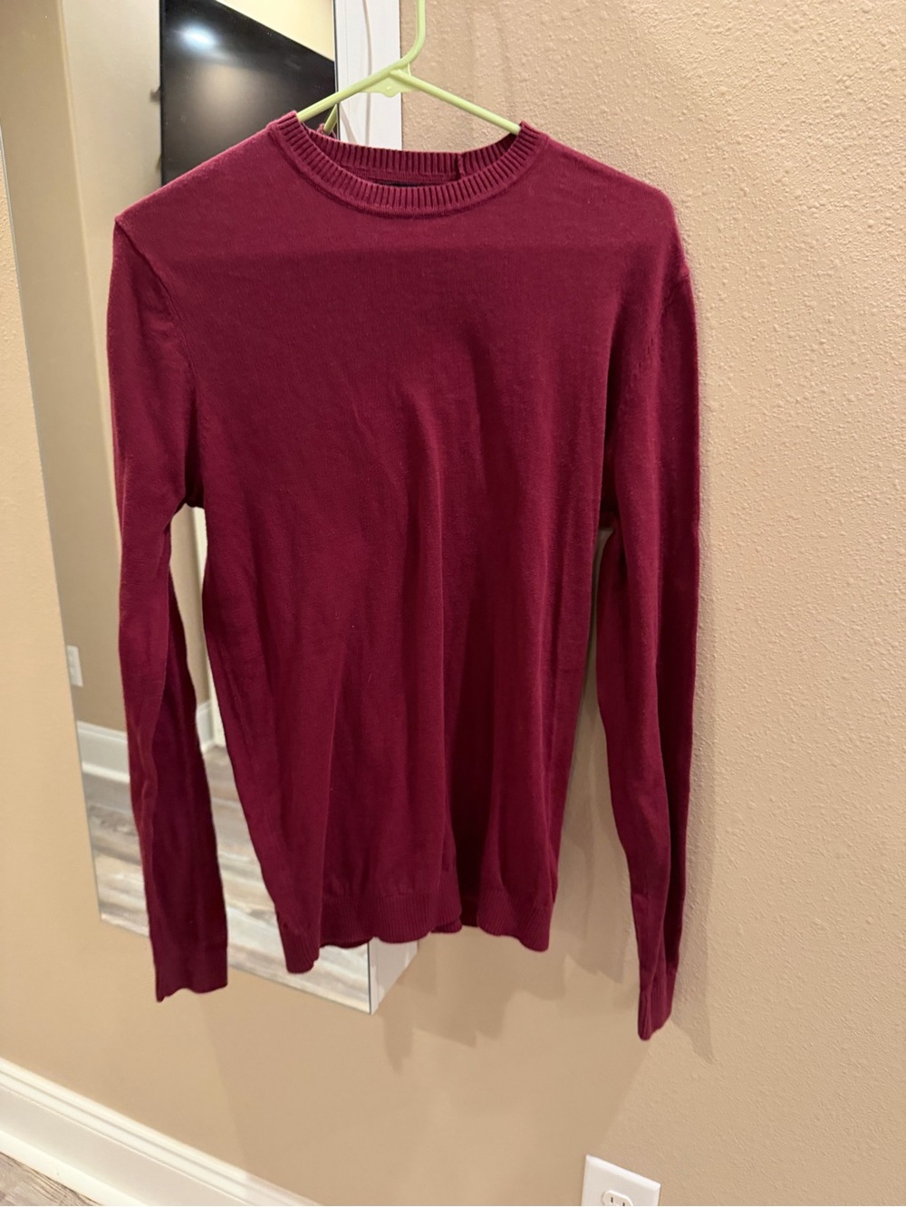 ASOS Men's Crewneck Sweater in Burgundy